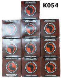082A-K054-12ga African Buckshot Shells SG 10x25 (250)