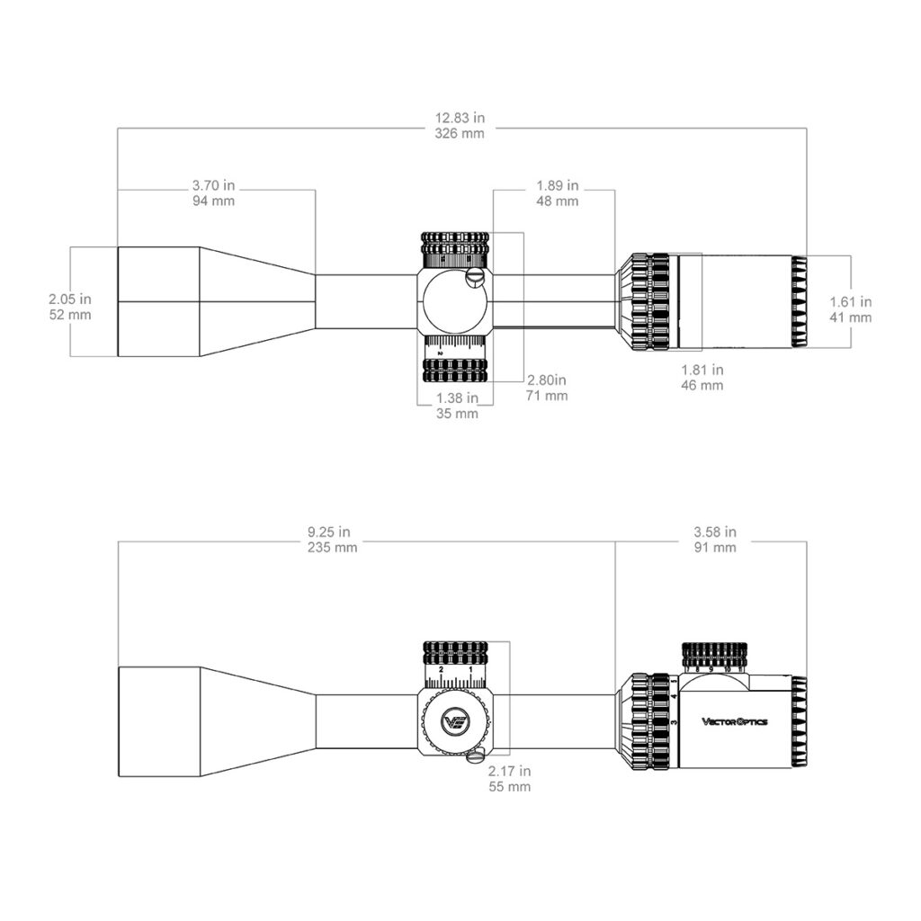 Hugo 3-12x40i Fiber Reticle Rifle Scope_11