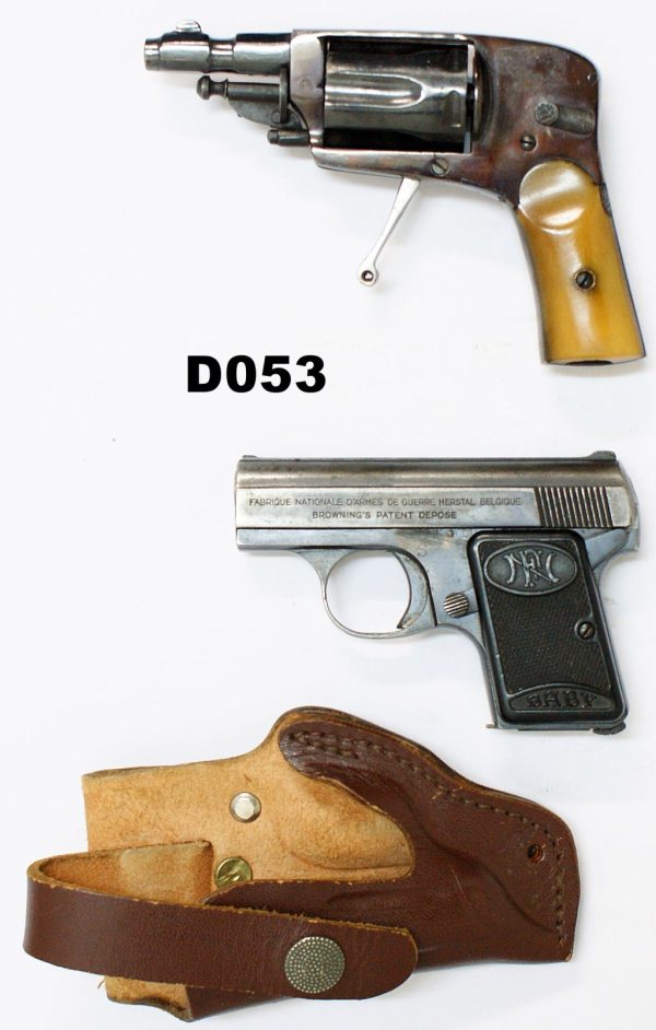 077A-D053-.22 Velo-dog Revolver & 6.35mm FN Baby Browning