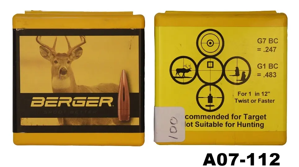 092-A07-112 .30 Berger Bullets x 200