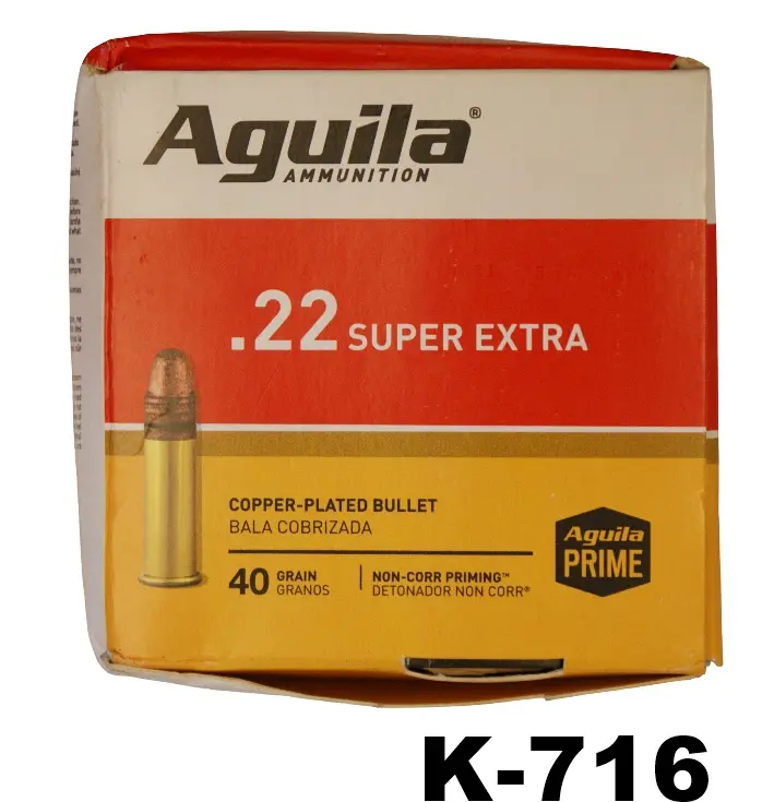 092-K-716 .22lr Aguila Copper Plate H/V x 500 Rounds