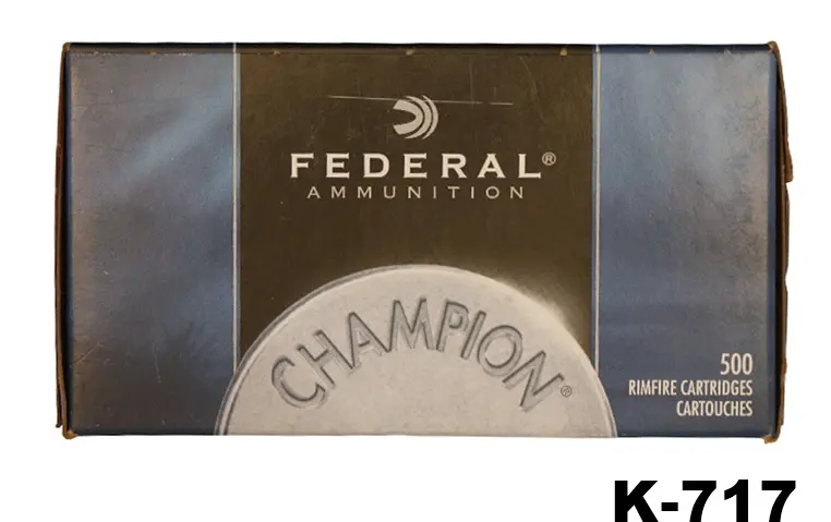 092-K-717 .22lr Federal 40gr Solid Lead Ammunition 1 Brick x 500 Rounds