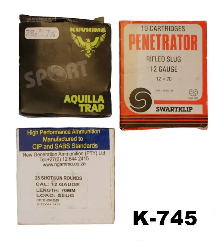 092-K-745 12ga Mixed Shotgun Cartridges x 60 Rounds