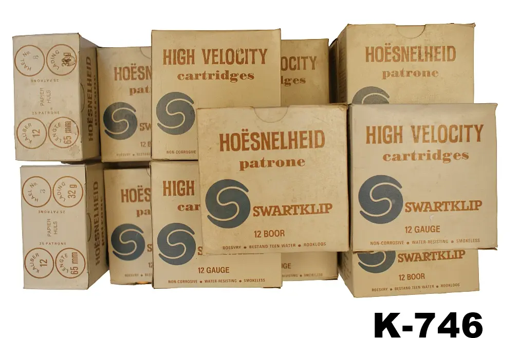 092-K-746 12ga Swartklip #3 32gr & 65mm Ammunition x 350 (14 x 20)