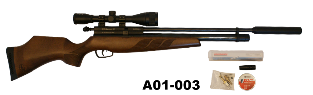 A01-003    .177 BSA Buccaneer SE Pneumatic Air Rifle - Scoped & Pellets