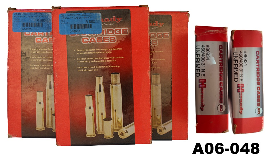A06-048    .450/400 Hornady 3" Unprimed Cases x 100 (20 x 5 Boxes)