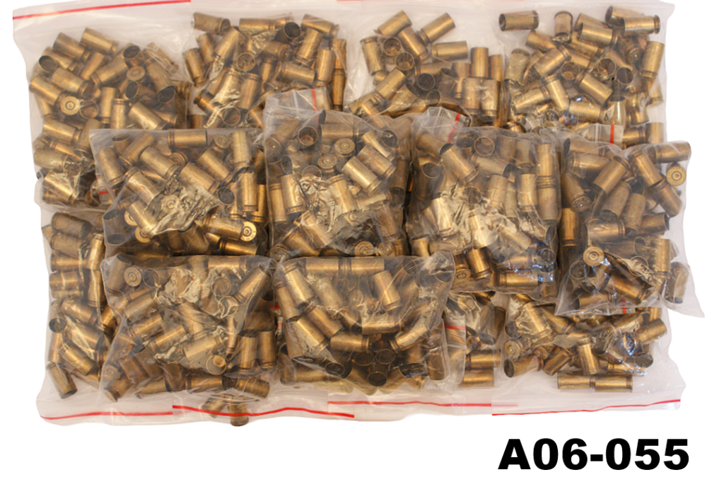A06-055    9mmp M2 Fired Cases x 1100 (Berdan Primed)