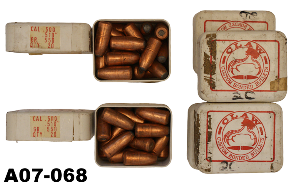 A07-068    .500 (.510) Claw 550gr SP Bullets x 120 (20 x 6 Boxes)
