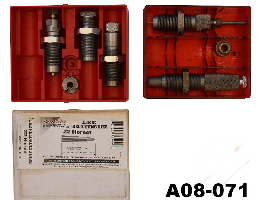 A08-071    .22hornet Lee Dies Sets x 2