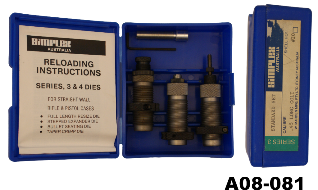 A08-081    .45long colt Simplex 3 Die Set