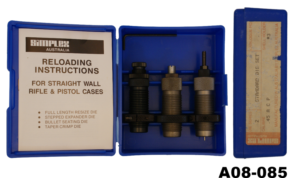 A08-085    .45acp Simplex 3 Die Set