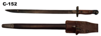 095-C-152       .303 Enfield Pat 1907 Bayonet, Scabbard & Frog