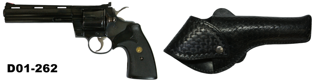 D01-262    .357mag Colt Python 6" Revolver - Holster & Ammunition Belt