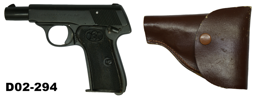D02-294    6.35mm Walther Model 7 WWI Officers Pistol - Issue Leather Holster