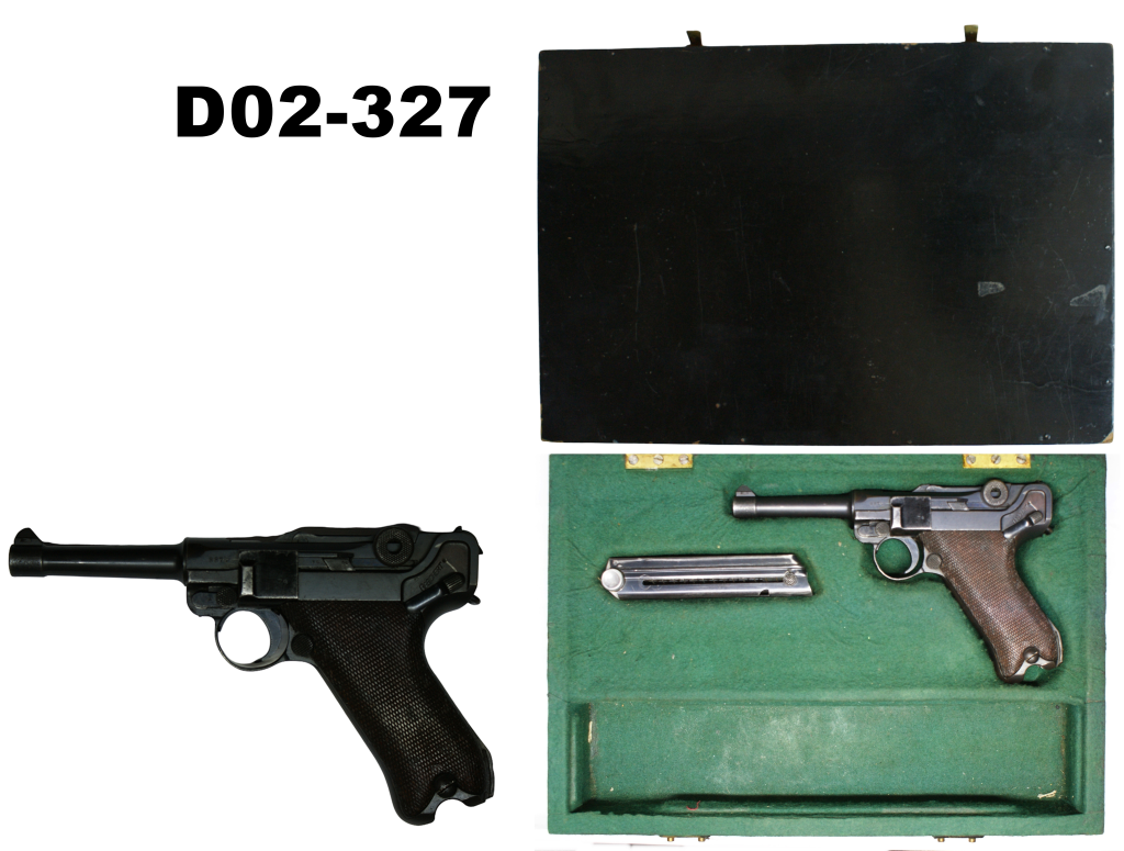 D02-327    9mmp Luger "DWM" Pistol - Black Finished Wooden Box
