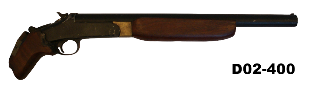 D02-400    12ga Harrington & Richardson S/B "Sawn-off" Shot Pistol