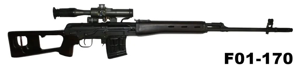 096-F01-170-7.62x54mm Dragunov Sniper Rifle - Scoped