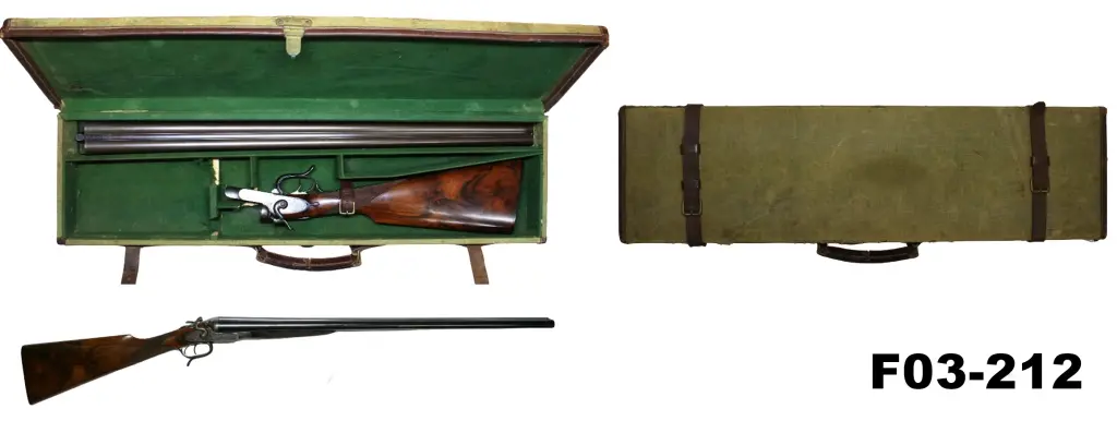 096-F03-212-12ga A. Lancaster S/S Hammer Shotgun - Cased