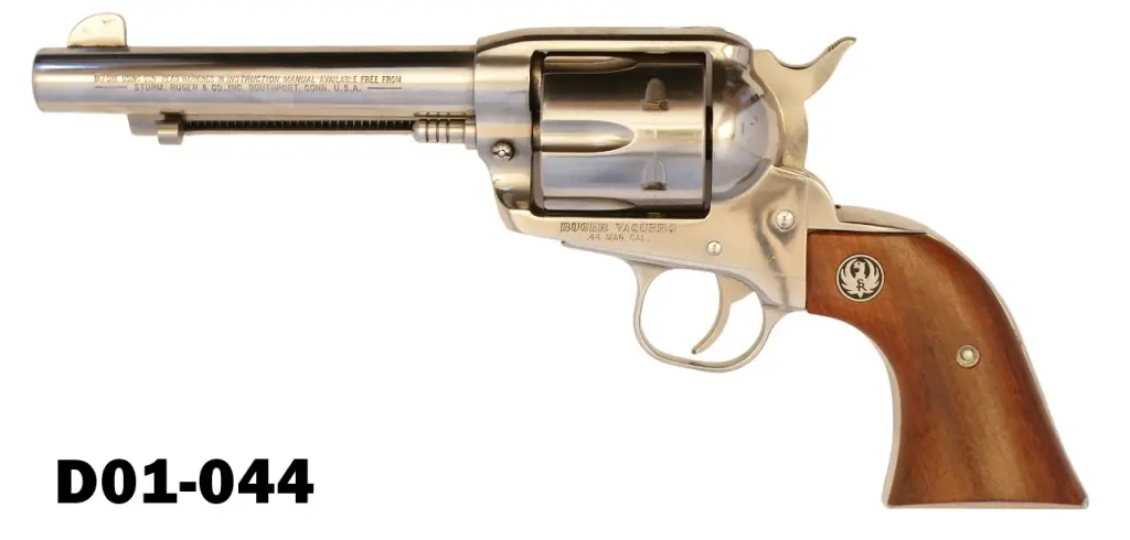 097-D01-044  .44mag Ruger "Vacquero" Stainless Steel 5,5" Single-Action Revolver