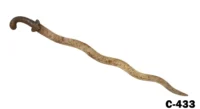 099-C-433  Wavy Blade Engraved Indo Persian Tulwar Sword