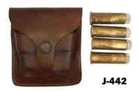 099-J-442  .577snider Unknown - 4 Rounds In Leather Snider Martini Belt Pouch