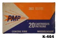 099-K-464  .303br PMP 150gr SP Ammunition x 20