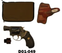 100-D01-049 .38spl Smith & Wesson Mod 36 "Chief's Special" 2" Snubbie Revolver - Pistol Caddy With Leather Holster & Speed Loader
