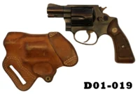101-D01-019  .38spl Smith & Wesson Mod 36 2" Snubbie Revolver - Leather Holster