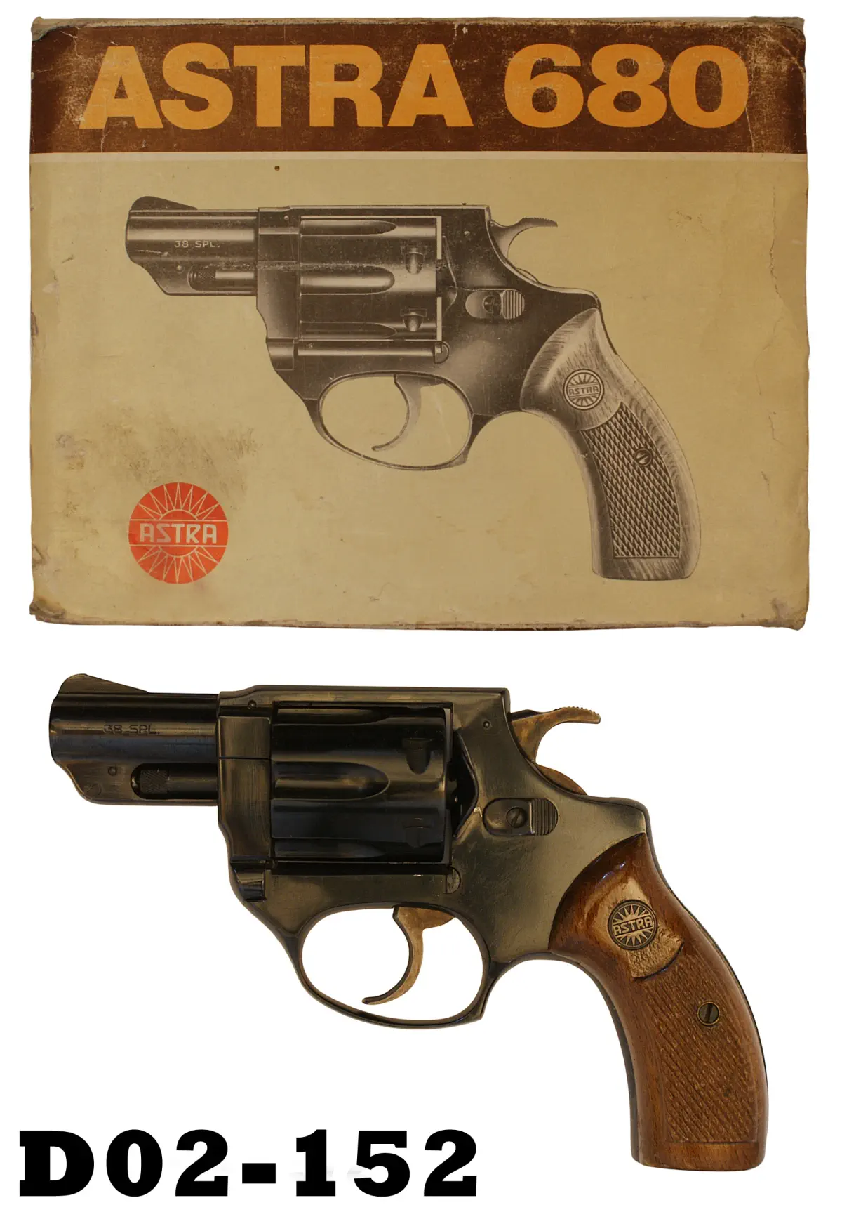 101-D02-152 .38spl Astra Mod 680 2" Revolver - Boxed