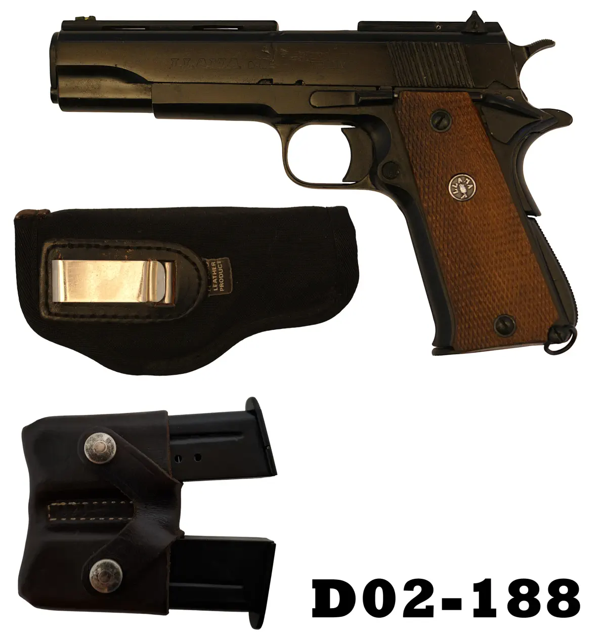 101-D02-188 9mmp Lama Mod X1-B Pistol - Hoster & 2 Magazines In Pouch