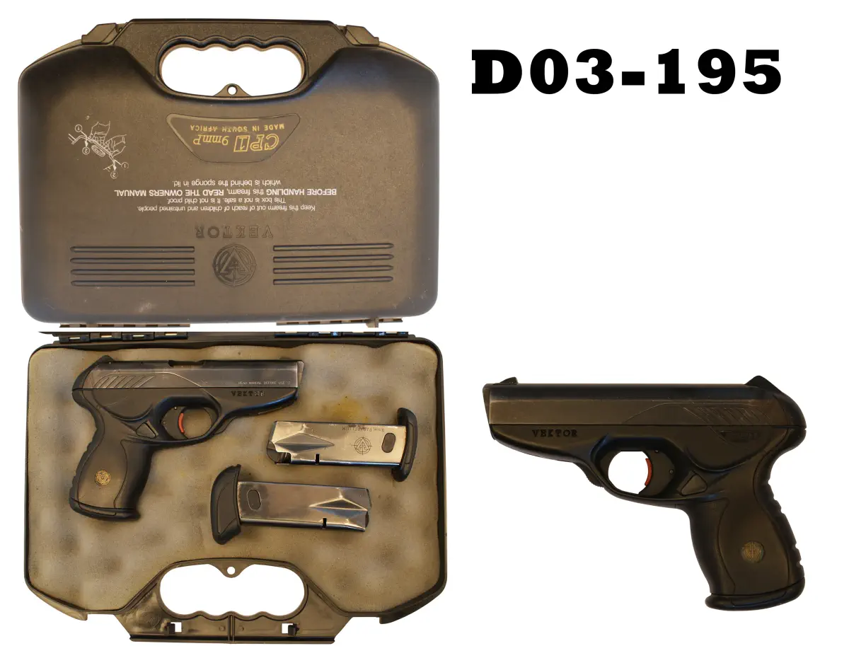 101-D03-195 9mmp Vektor CP1 Pistol - Cased & 2 Spare Magazines