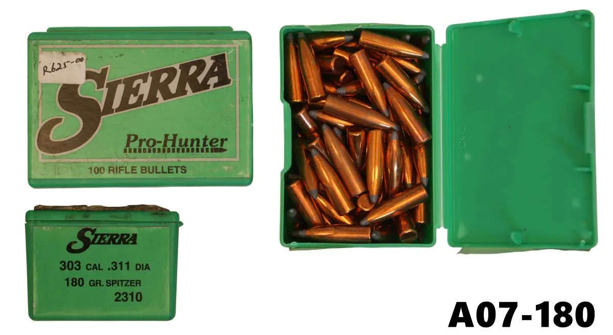 102-A07-180 .303br Sierra 180gr Pro Hunter Spitzer Heads x 300