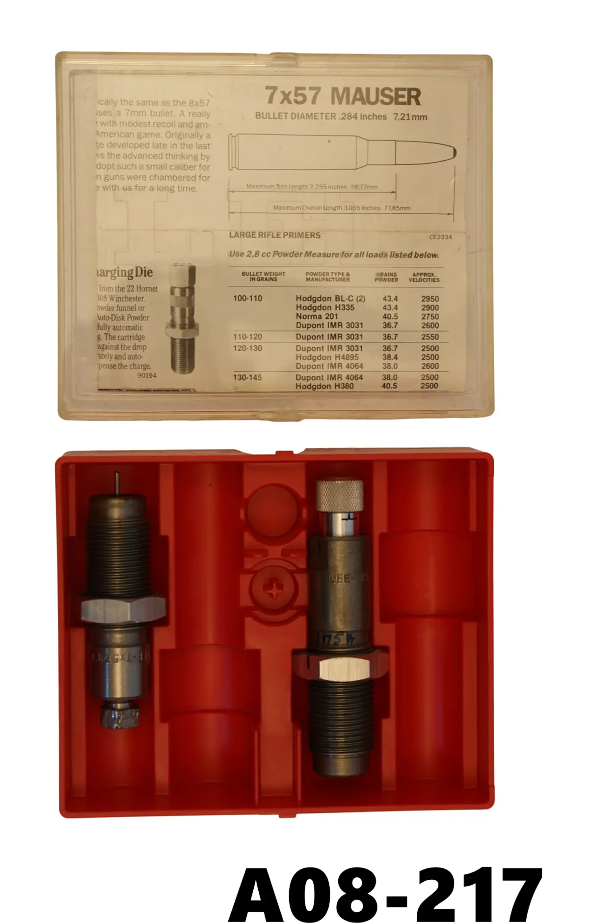102-A08-217 7x57 Mauser Lee 2 Die Set