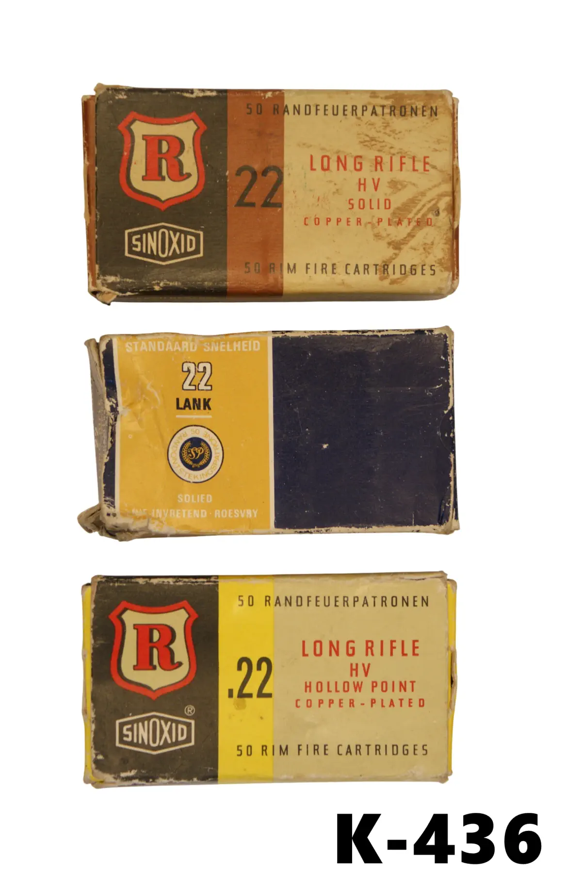 102-K-436 .22 lr Sinoxid ammunition x150 (3x50)