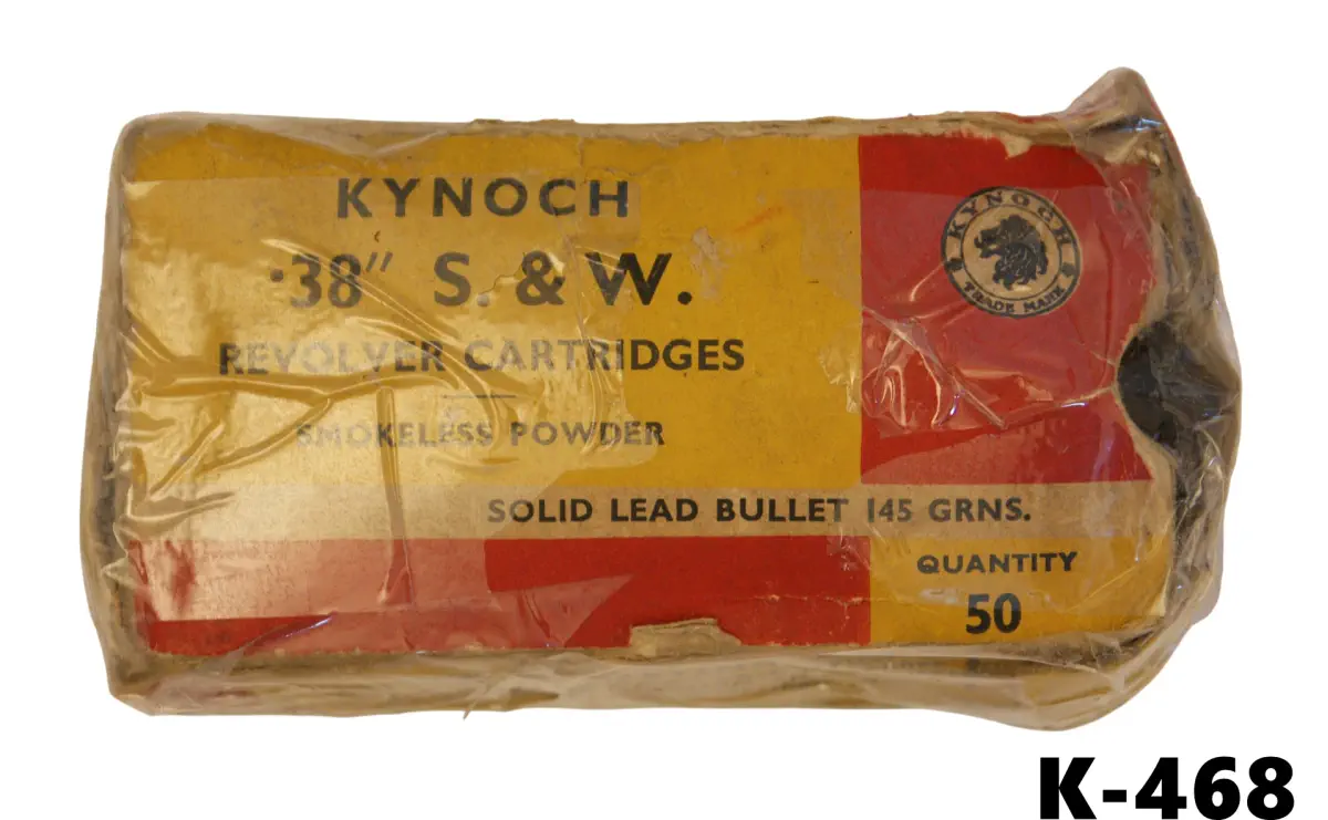 102-K-468 .38s&w Kynoch 145gr Ammunition x 50