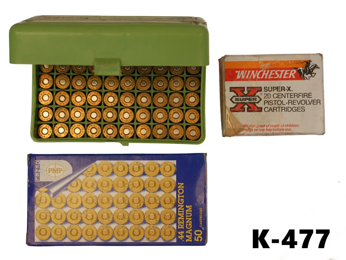 102-K-477 .44rm Mixed Ammunition x 120 (50 x PMP 240 SP, 50 x Norma 240 SP, 20 x Win S/L 20gr)
