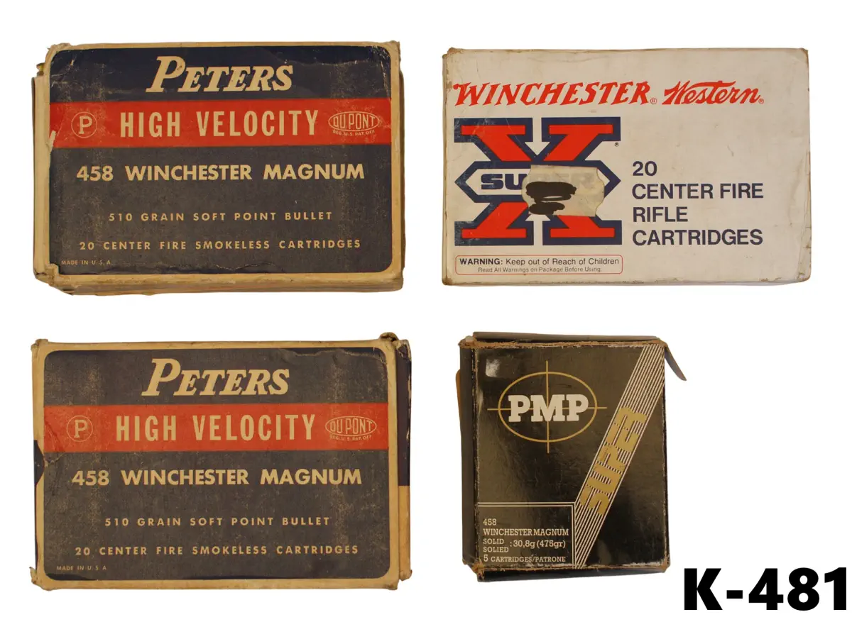 102-K-481 .458win Mixed Ammunition x 64
