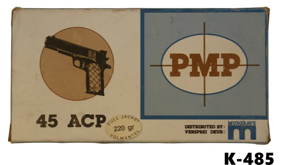 102-K-485 .45acp PMP 220gr FMJ Ammunition x 50