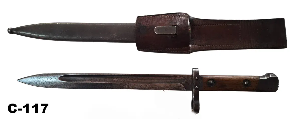 104-C-117 Australian Model 1895 Knife Bayonet in Scabbard