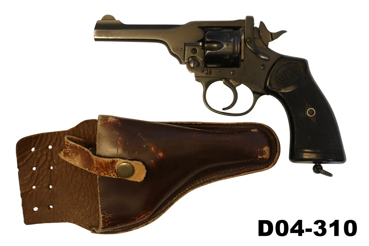 104-D04-310 .38s&w Webley 4" MK4 Revolver - Leather Holster
