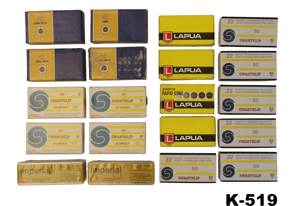 104-K-519 .22s & lr Mixed Ammunition x 997