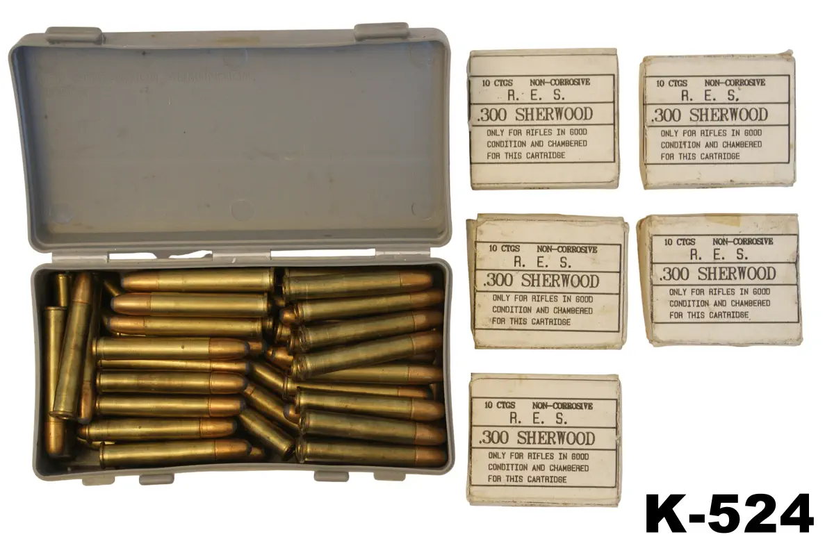 104-K-524 .300sherwood R.E.S. 130g Lead Ammunition x 49 + 140gr Softpoint x 60