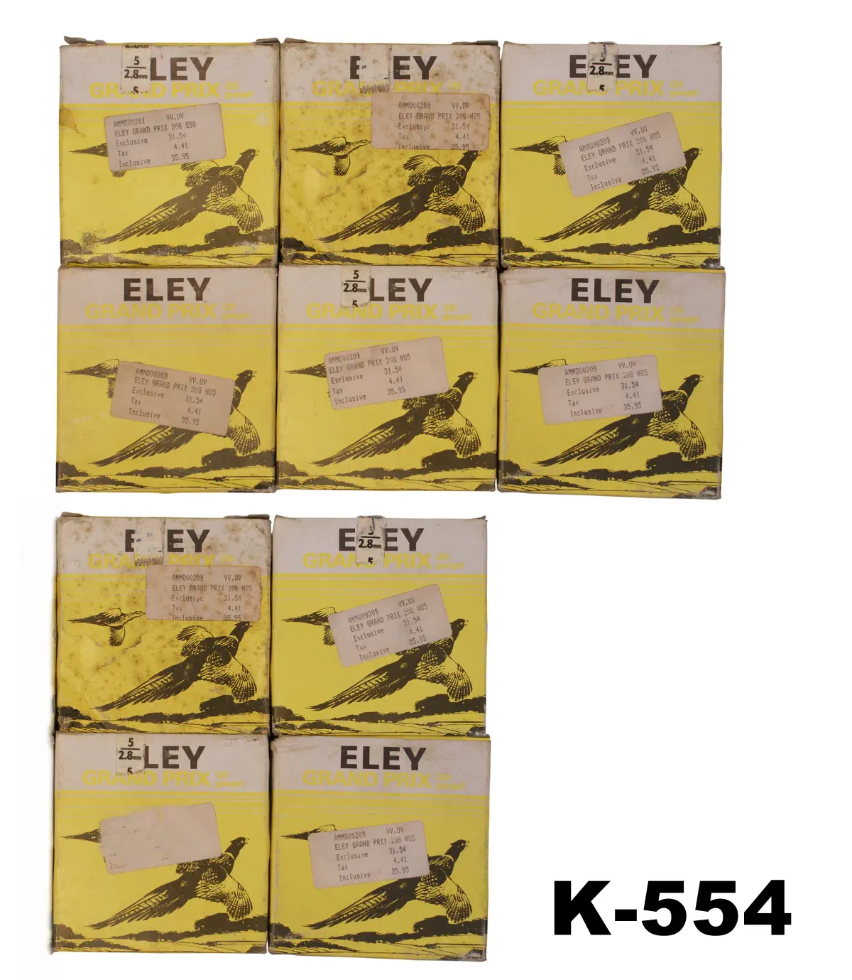 104-K-554 20ga Eley Grand Prix #5 23g 67.5mm x 250 (10 x Boxes)